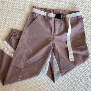 Ninth Hall Zed Belted Lavender Cargo Track Pants